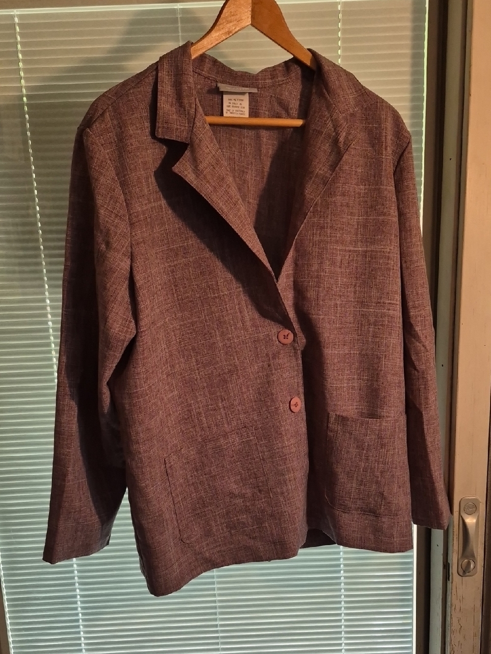 Blair Women's Mauve Textured Notch Collar Blazer 18P